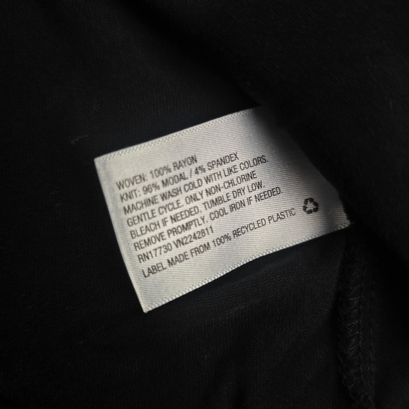 A New Day Button Down Top Women Small Black Excellent Tie - Picture 3 of 4